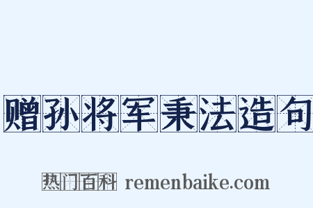 赠孙将军秉法造句是什么意思的图片